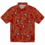 San Francisco 49ers Hawaiian Shirt - Leaf Outline | Moonbestprint
