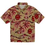 San Francisco 49ers Hawaiian Shirt - Palm Sunset | Moonbestprint