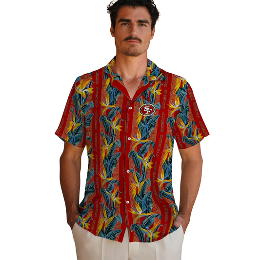 San Francisco 49ers Hawaiian Shirt - Paradise Vines | Moonbestprint