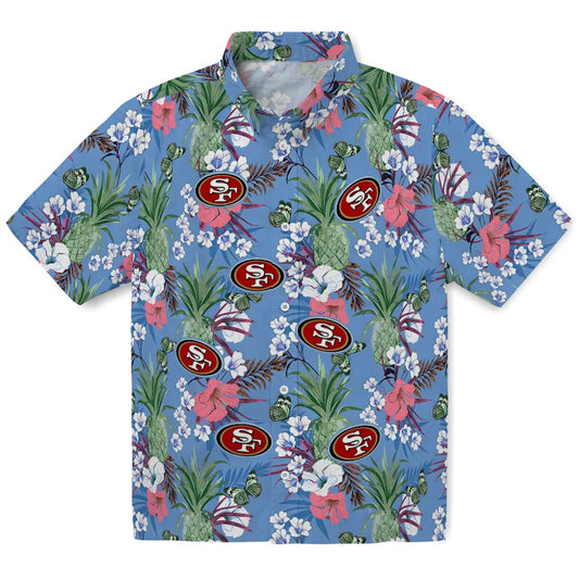 San Francisco 49ers Hawaiian Shirt - Pineapple Bouquet | Moonbestprint