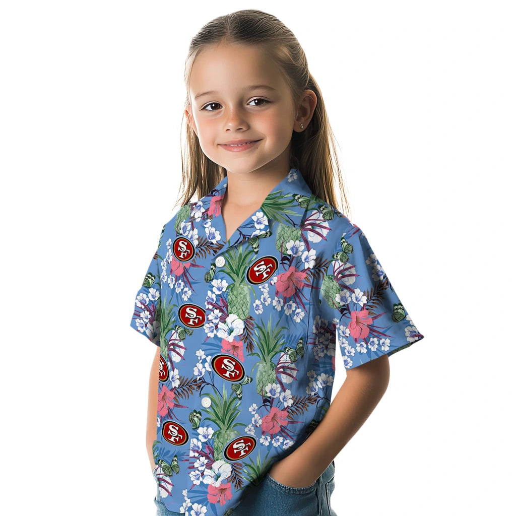 San Francisco 49ers Hawaiian Shirt - Pineapple Bouquet | Moonbestprint