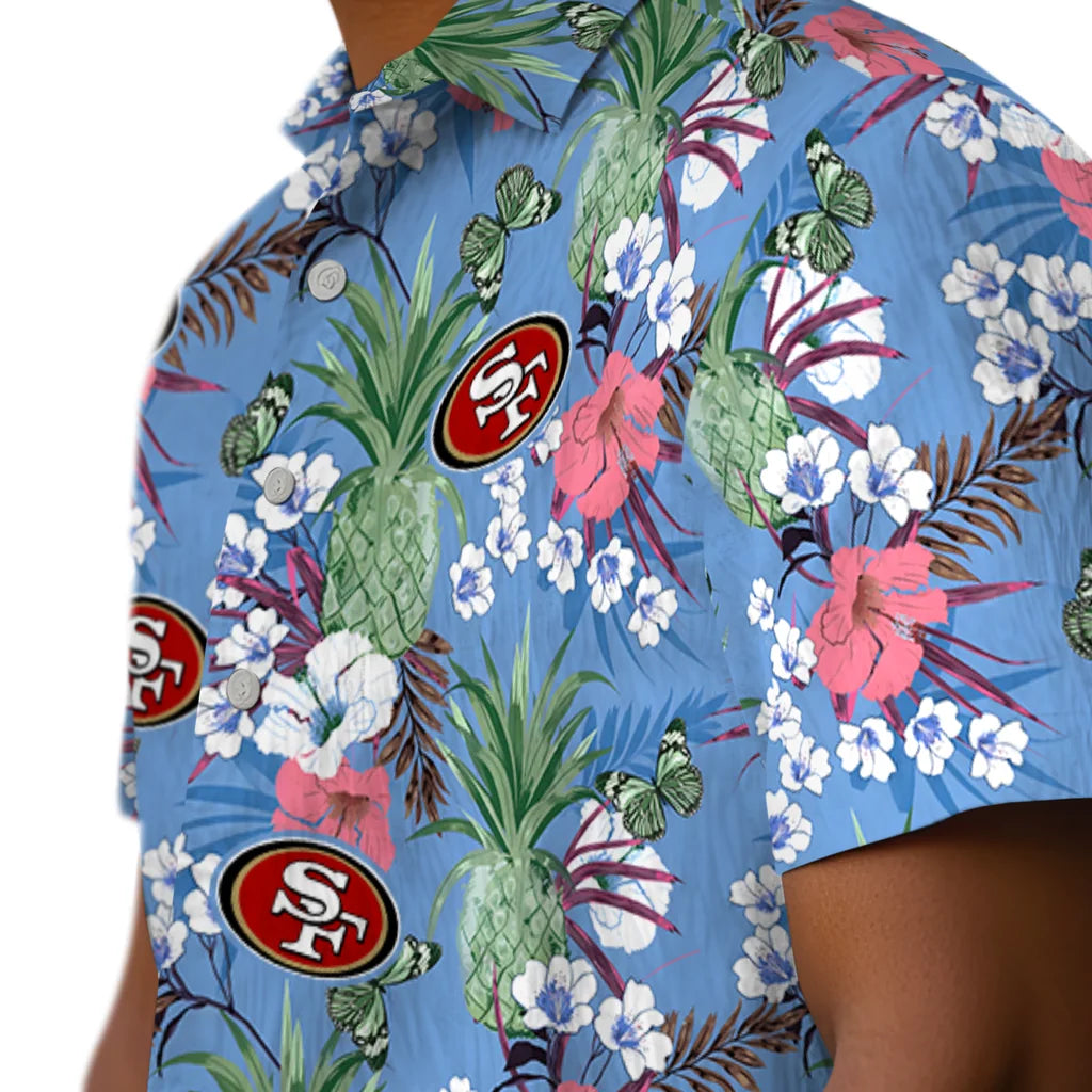 San Francisco 49ers Hawaiian Shirt - Pineapple Bouquet | Moonbestprint