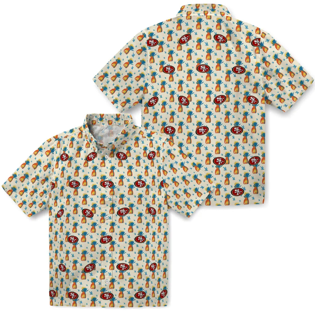 San Francisco 49ers Hawaiian Shirt - Pineapple Delight | Moonbestprint