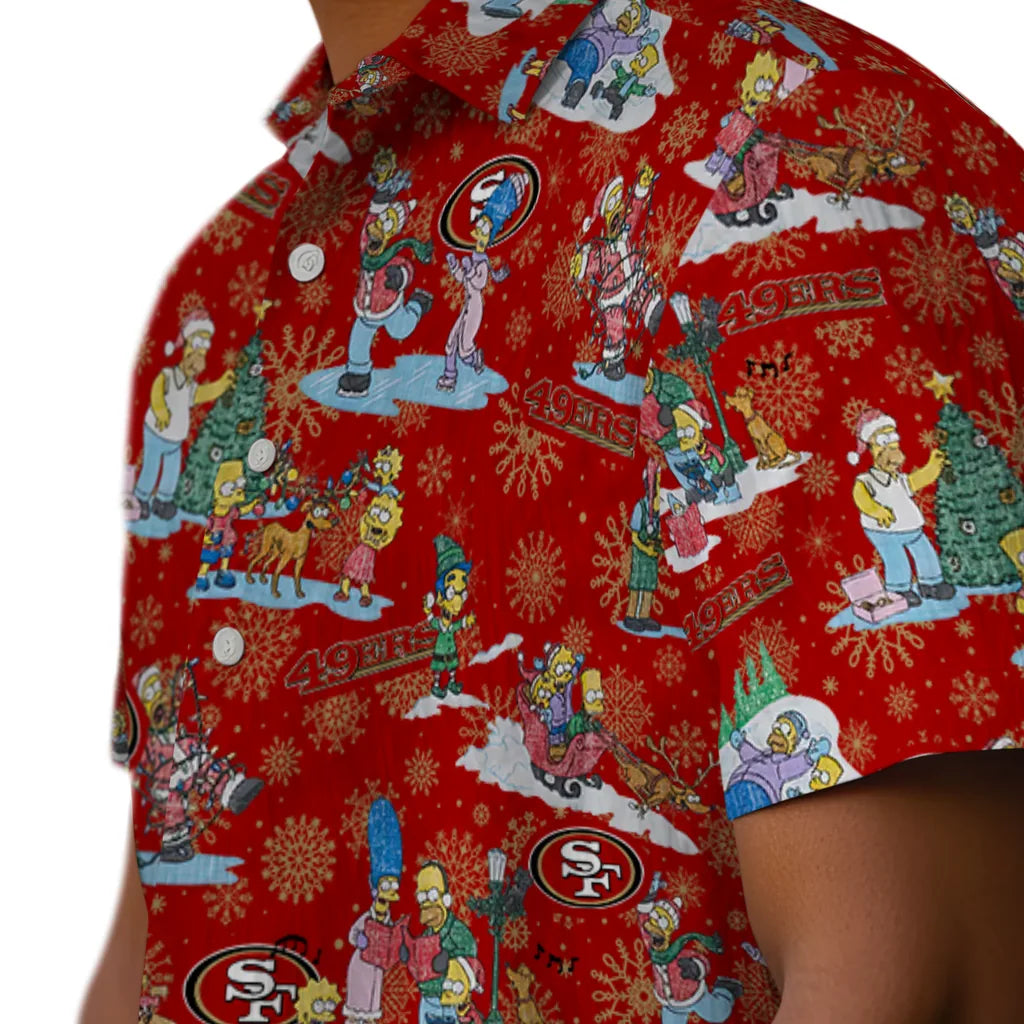 San Francisco 49ers Hawaiian Shirt - Simpsons Christmas | Moonbestprint