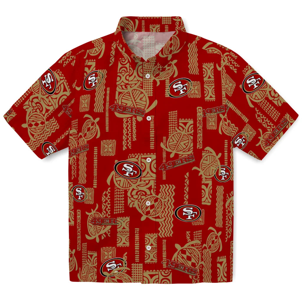 San Francisco 49ers Hawaiian Shirt - Turtle Lines | Moonbestprint
