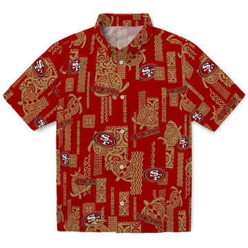 San Francisco 49ers Hawaiian Shirt - Turtle Lines | Moonbestprint