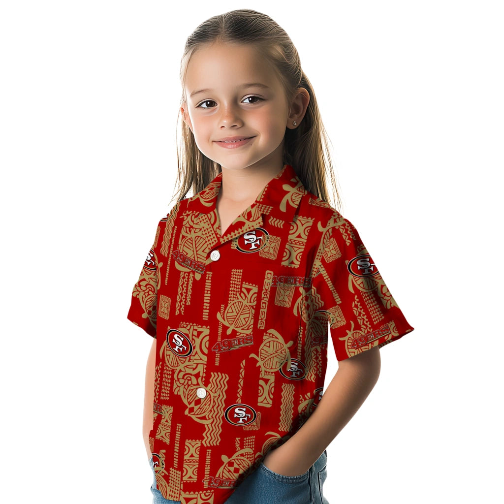 San Francisco 49ers Hawaiian Shirt - Turtle Lines | Moonbestprint