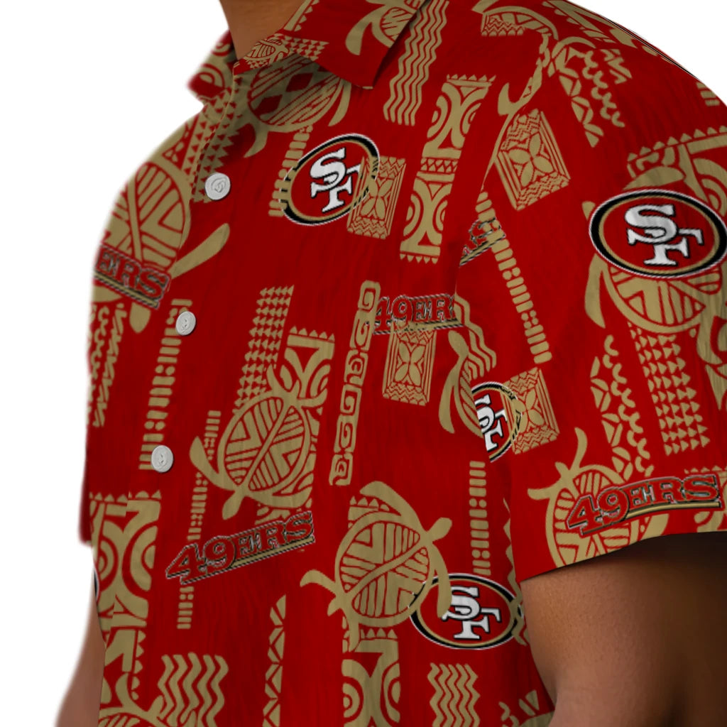San Francisco 49ers Hawaiian Shirt - Turtle Lines | Moonbestprint