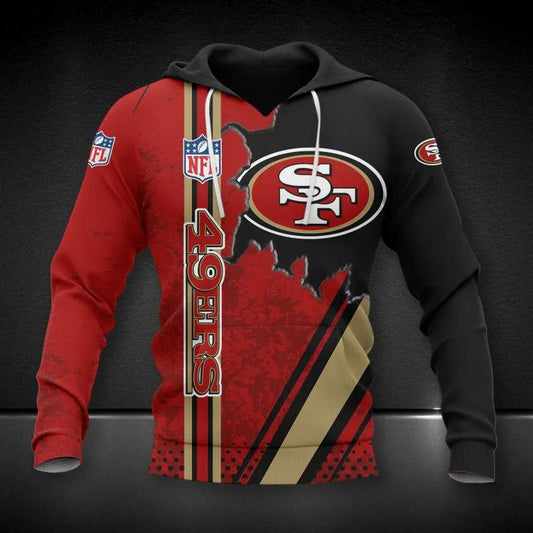San Francisco 49ers NFL3D All Over Print Hoodie -Moonbestprint