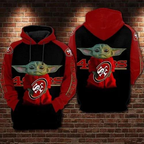 San Francisco 49ers Yoda NFL 3D All Over Print Hoodie -Moonbestprint