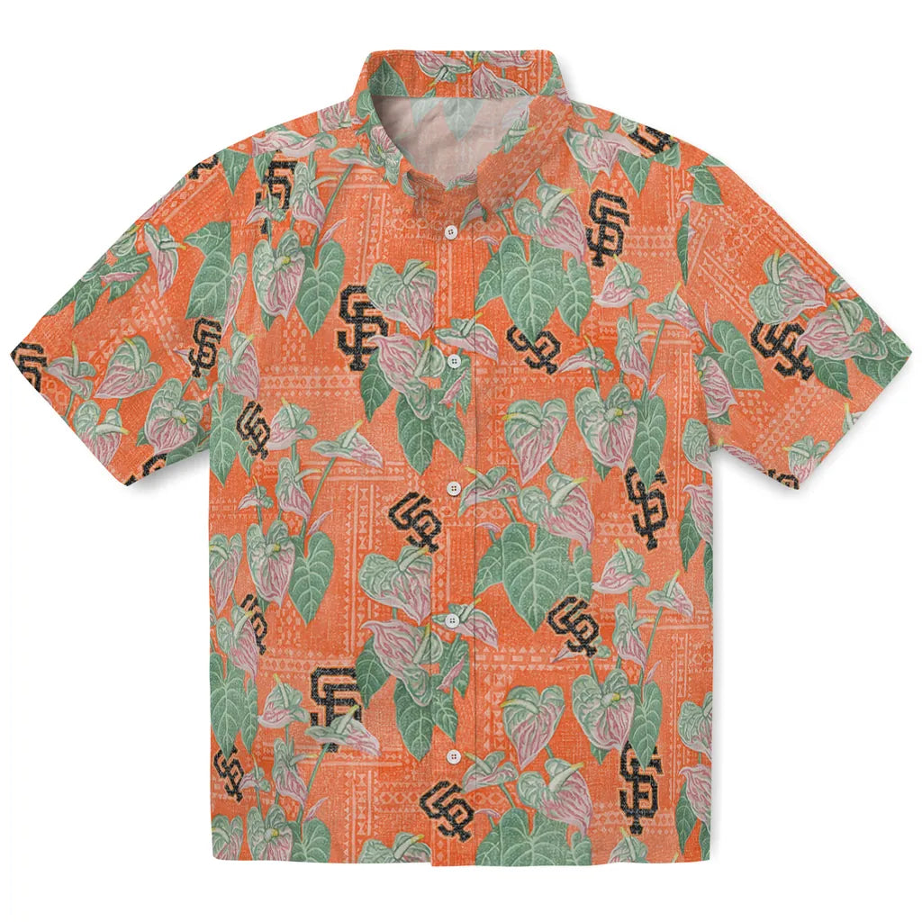 San Francisco Giants Hawaiian Shirt - Anthurium Overlay | Moonbestprint