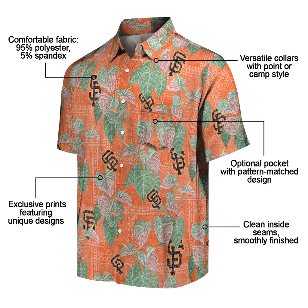 San Francisco Giants Hawaiian Shirt - Anthurium Overlay | Moonbestprint