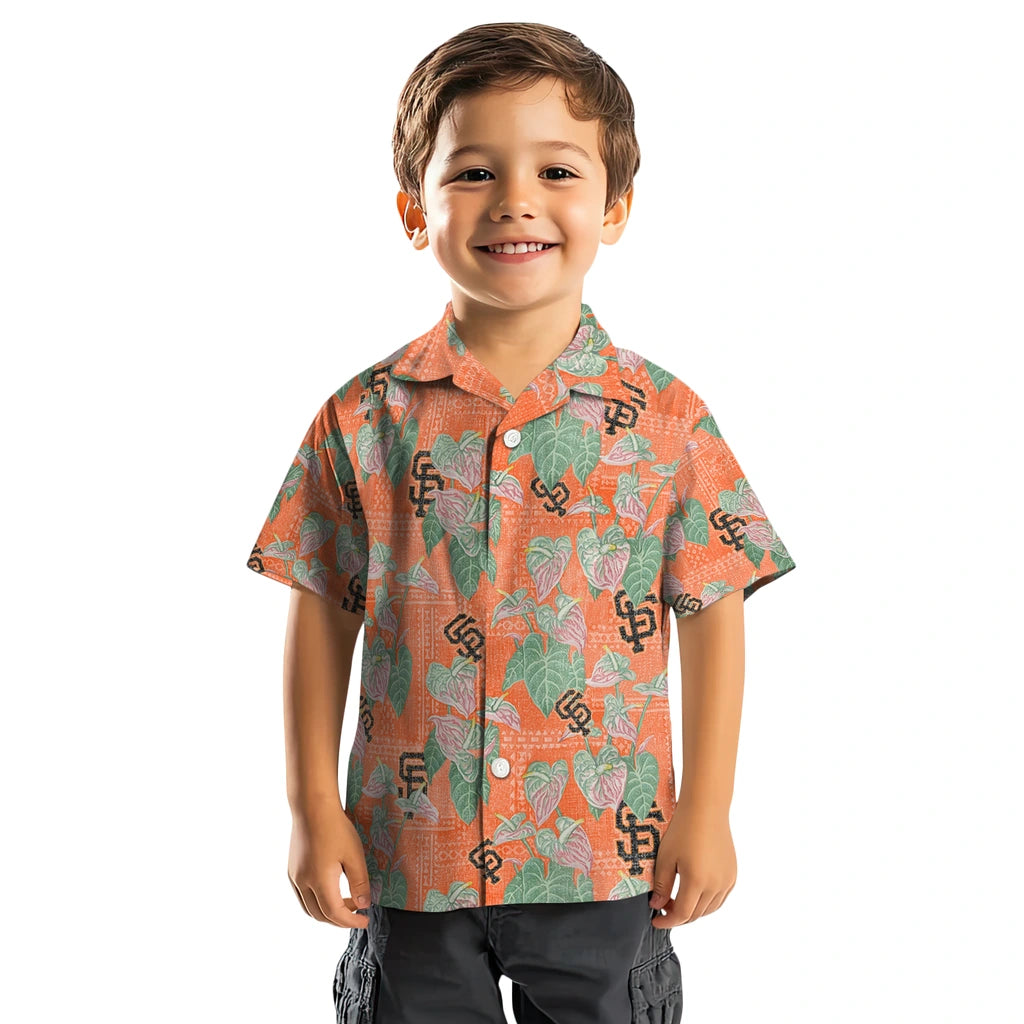 San Francisco Giants Hawaiian Shirt - Anthurium Overlay | Moonbestprint