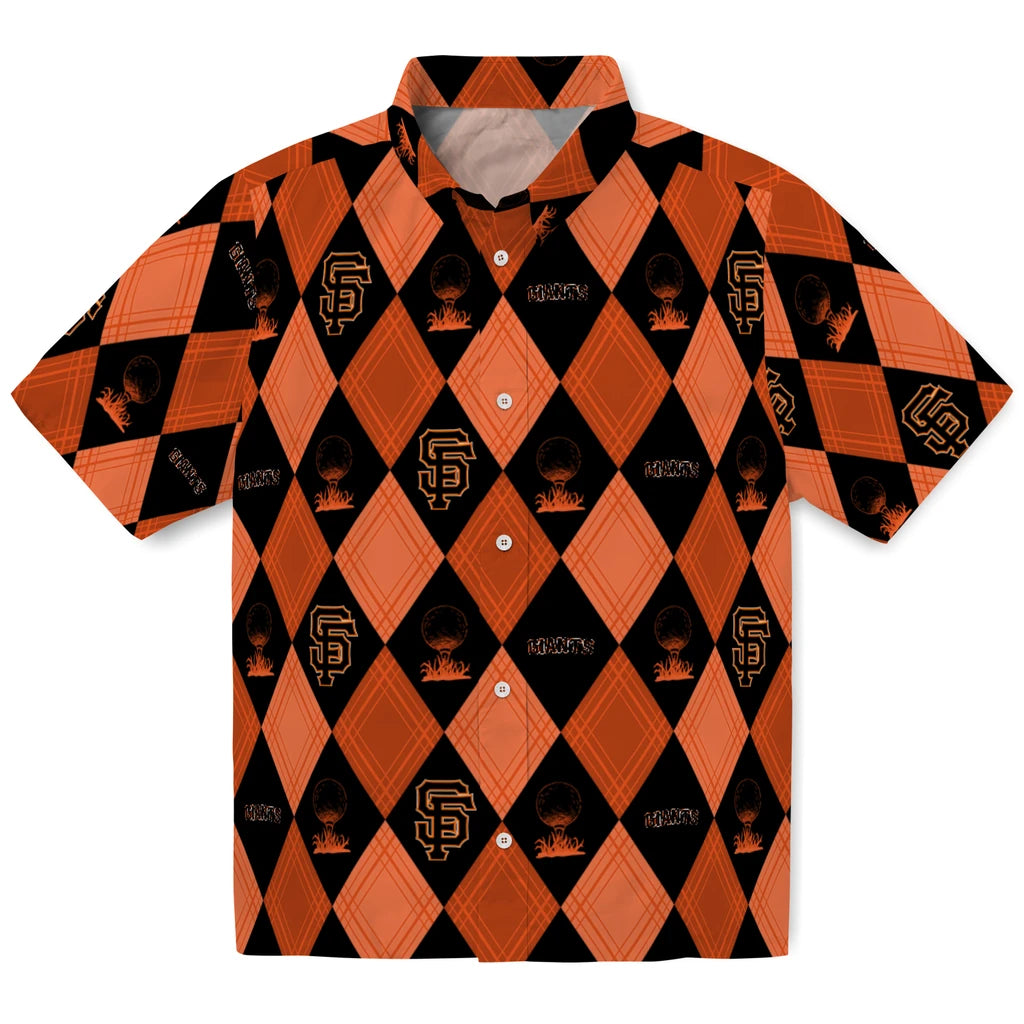 San Francisco Giants Hawaiian Shirt - Golfing Plaid | Moonbestprint