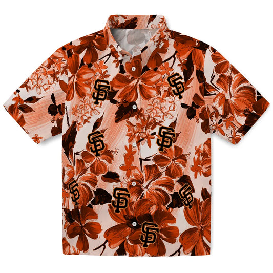 San Francisco Giants Hawaiian Shirt - Hibiscus Arrangement | Moonbestprint