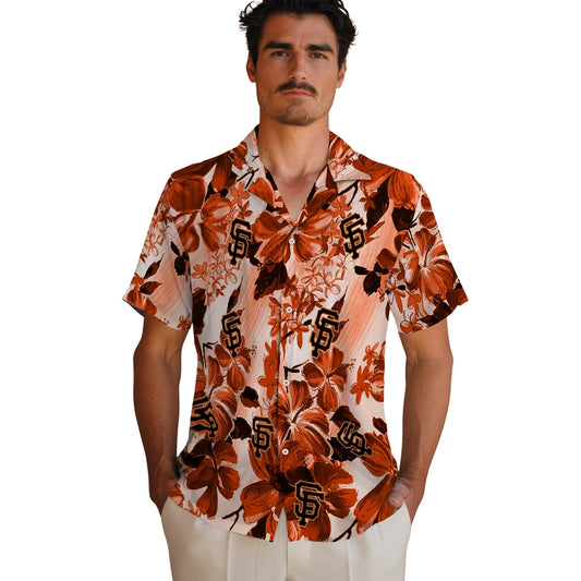 San Francisco Giants Hawaiian Shirt - Hibiscus Arrangement | Moonbestprint