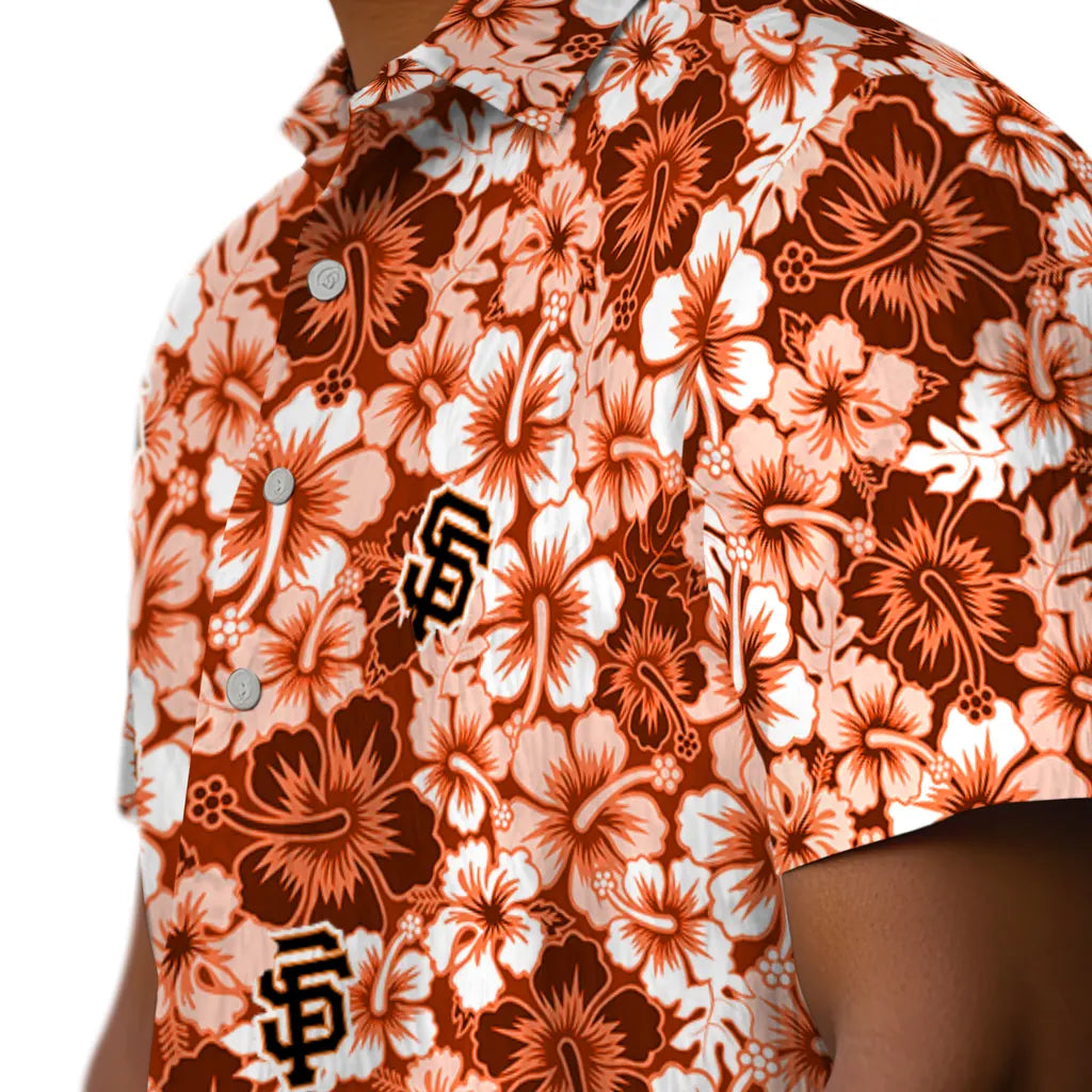 San Francisco Giants Hawaiian Shirt - Hibiscus Blooms | Moonbestprint