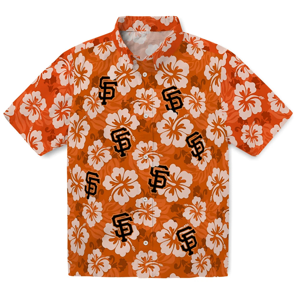 San Francisco Giants Hawaiian Shirt - Hibiscus Cluster | Moonbestprint