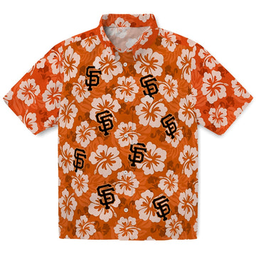 San Francisco Giants Hawaiian Shirt - Hibiscus Cluster | Moonbestprint