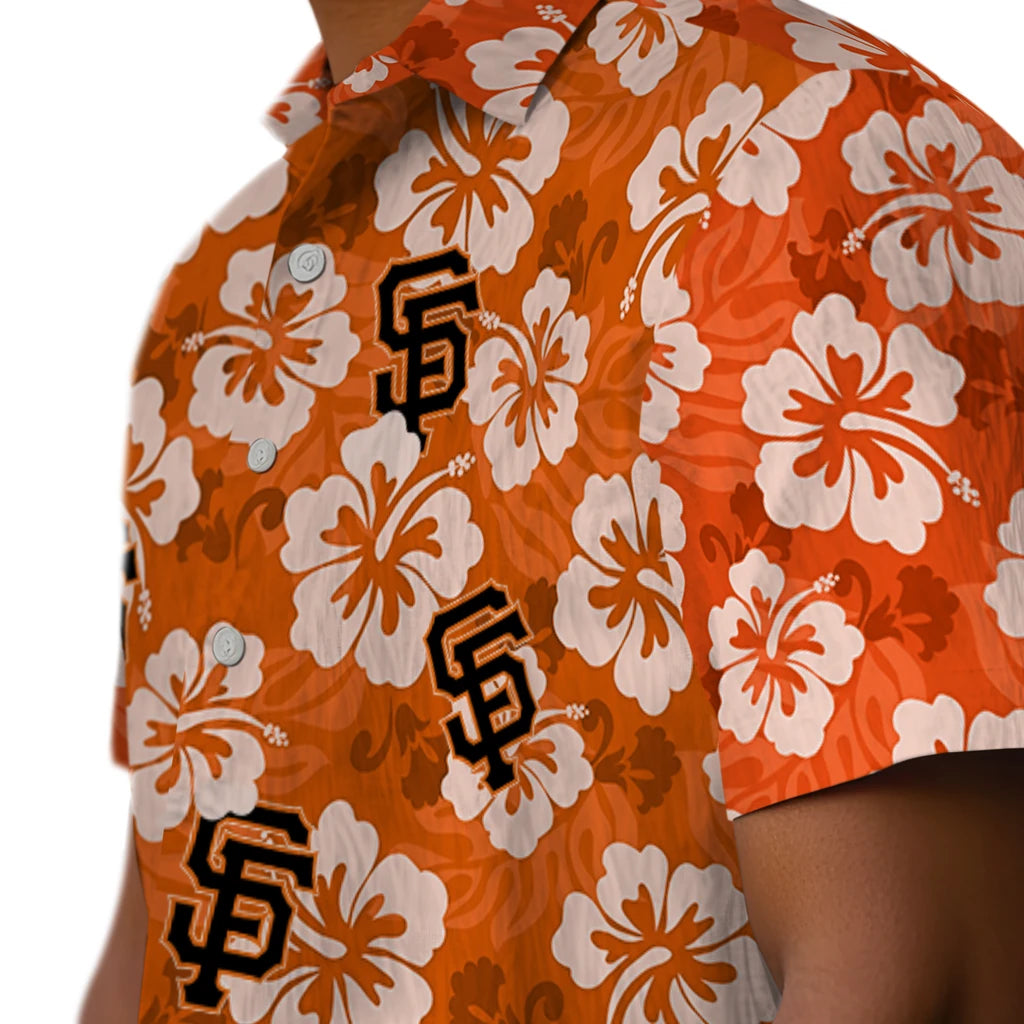 San Francisco Giants Hawaiian Shirt - Hibiscus Cluster | Moonbestprint