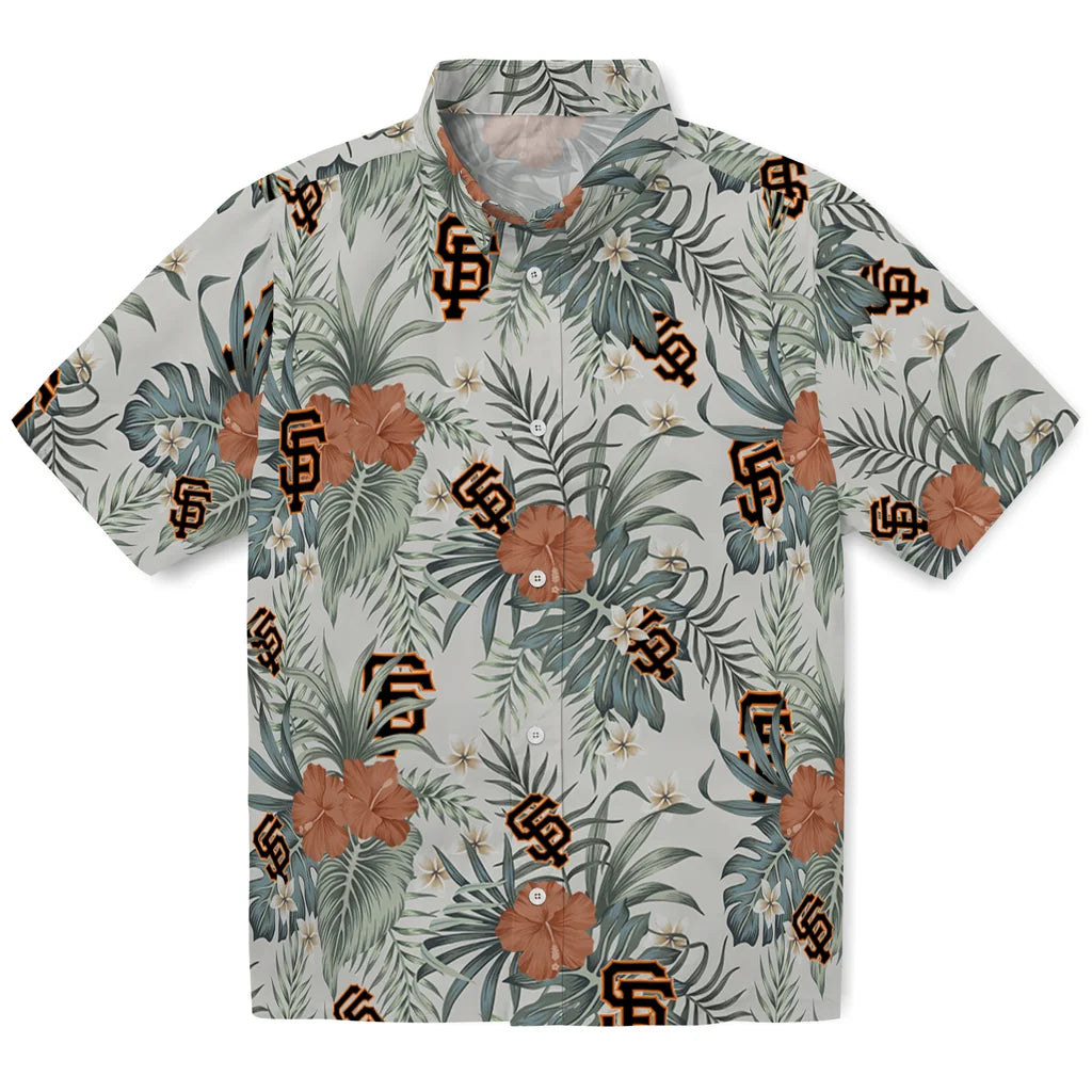San Francisco Giants Hawaiian Shirt - Hibiscus Designs | Moonbestprint