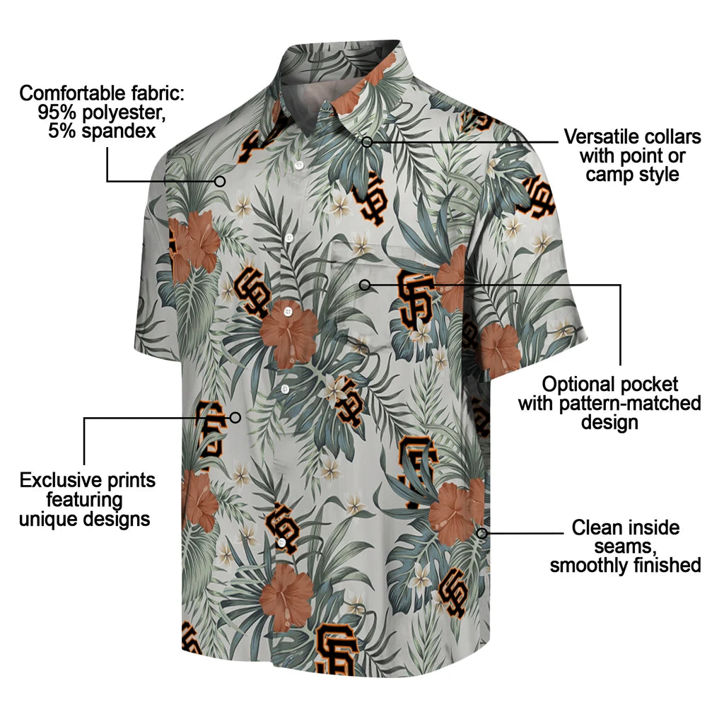 San Francisco Giants Hawaiian Shirt - Hibiscus Designs | Moonbestprint