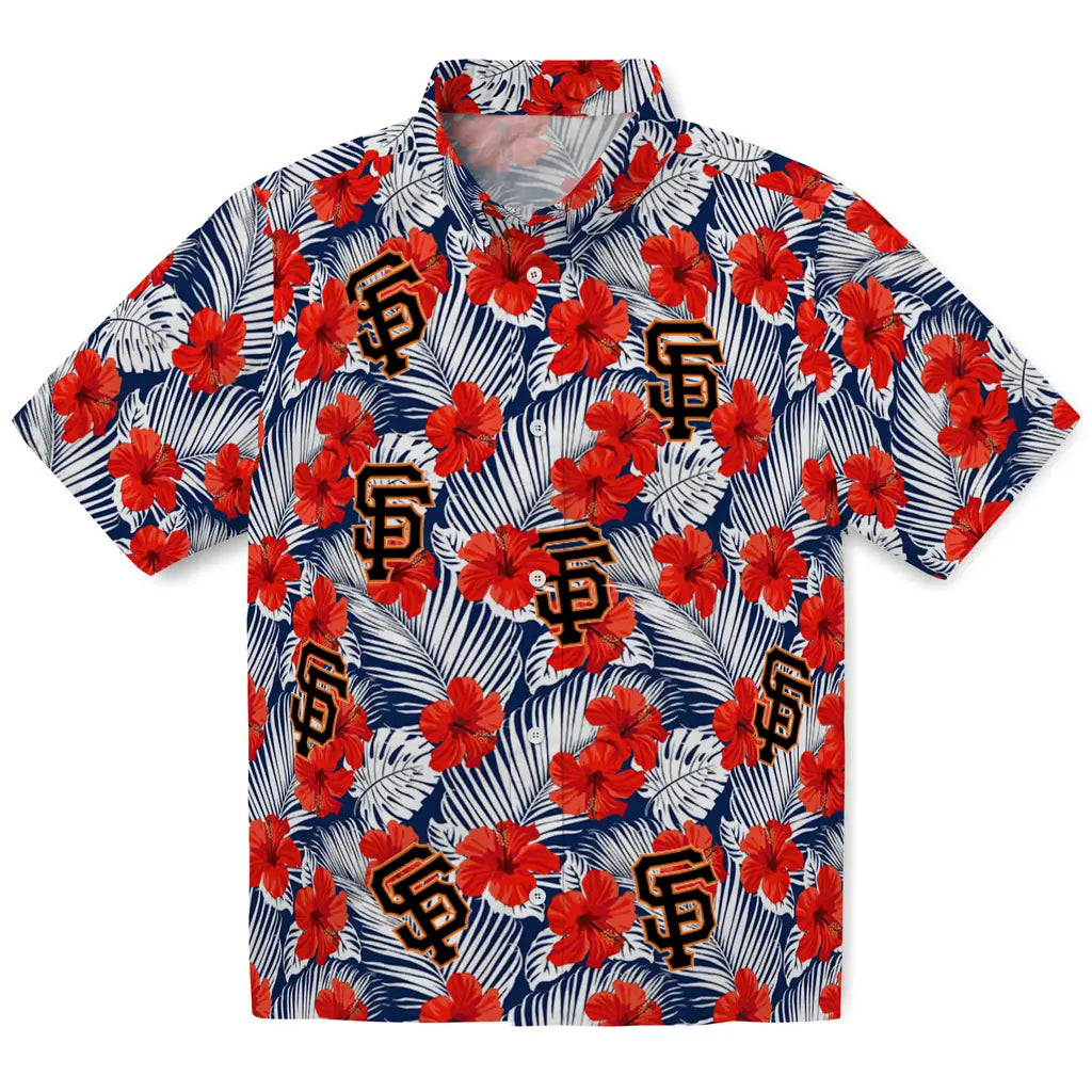 San Francisco Giants Hawaiian Shirt - Hibiscus Fiesta | Moonbestprint