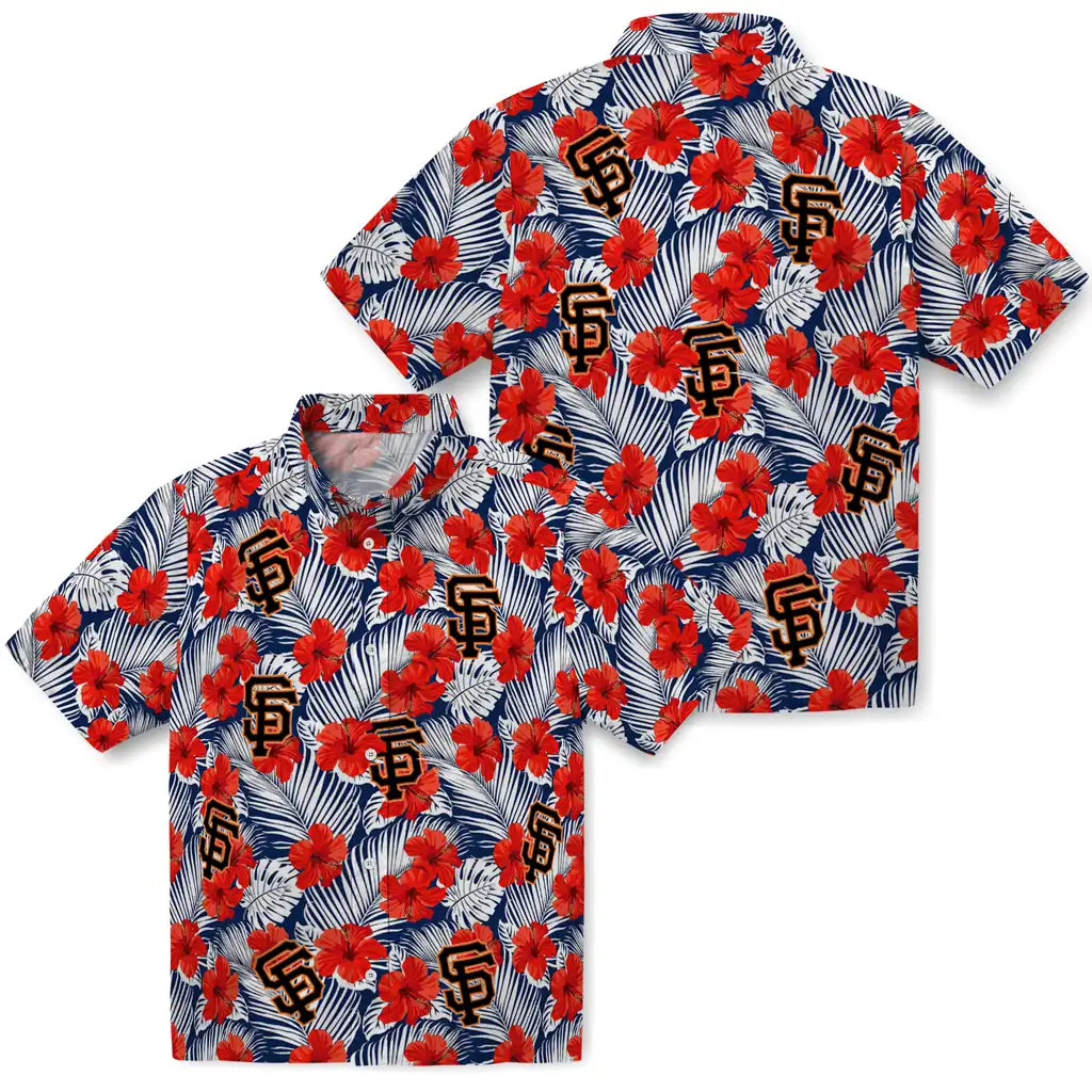 San Francisco Giants Hawaiian Shirt - Hibiscus Fiesta | Moonbestprint