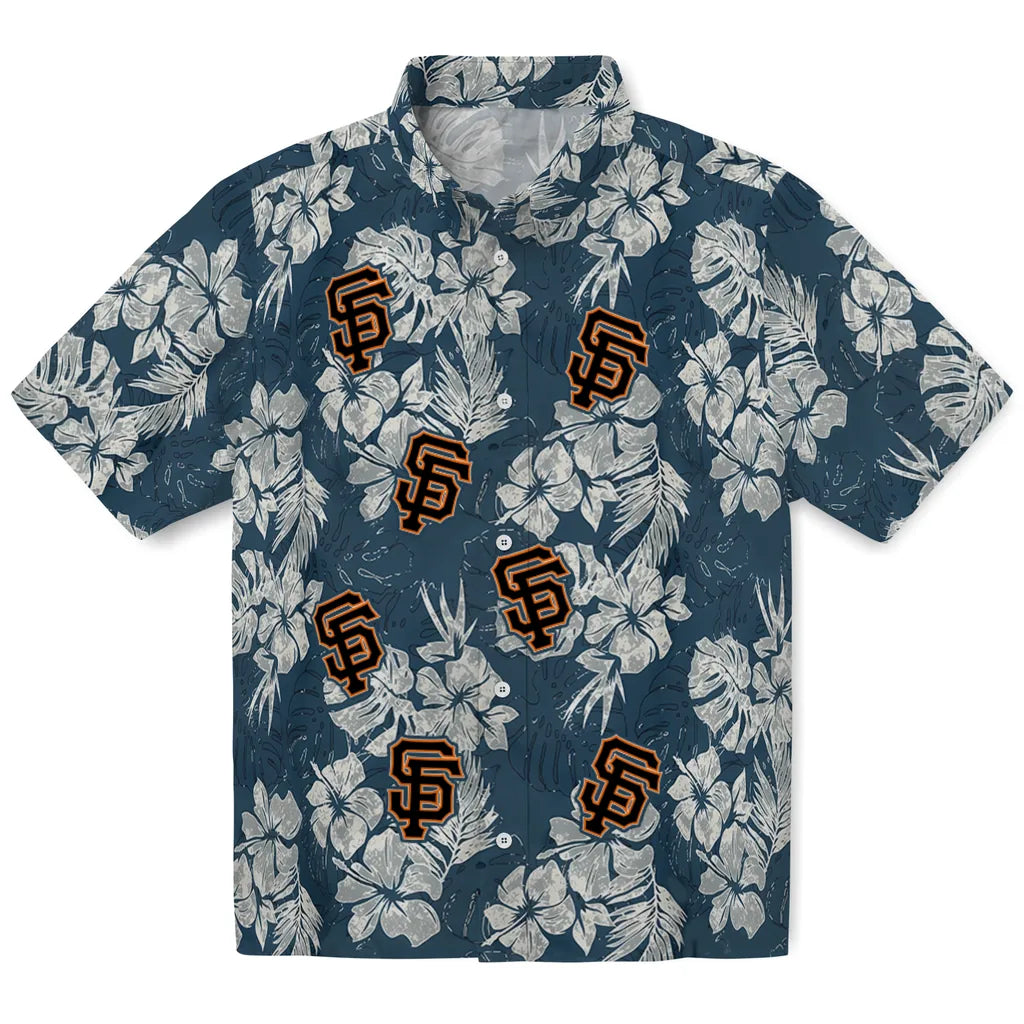 San Francisco Giants Hawaiian Shirt - Hibiscus Flowers | Moonbestprint