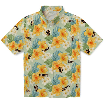 San Francisco Giants Hawaiian Shirt - Hibiscus Mood | Moonbestprint