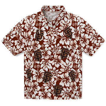 San Francisco Giants Hawaiian Shirt - Hibiscus Motif | Moonbestprint
