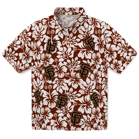 San Francisco Giants Hawaiian Shirt - Hibiscus Motif | Moonbestprint