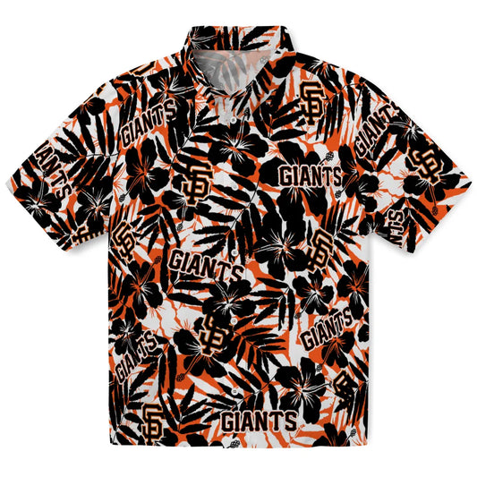 San Francisco Giants Hawaiian Shirt - Hibiscus Overlay | Moonbestprint