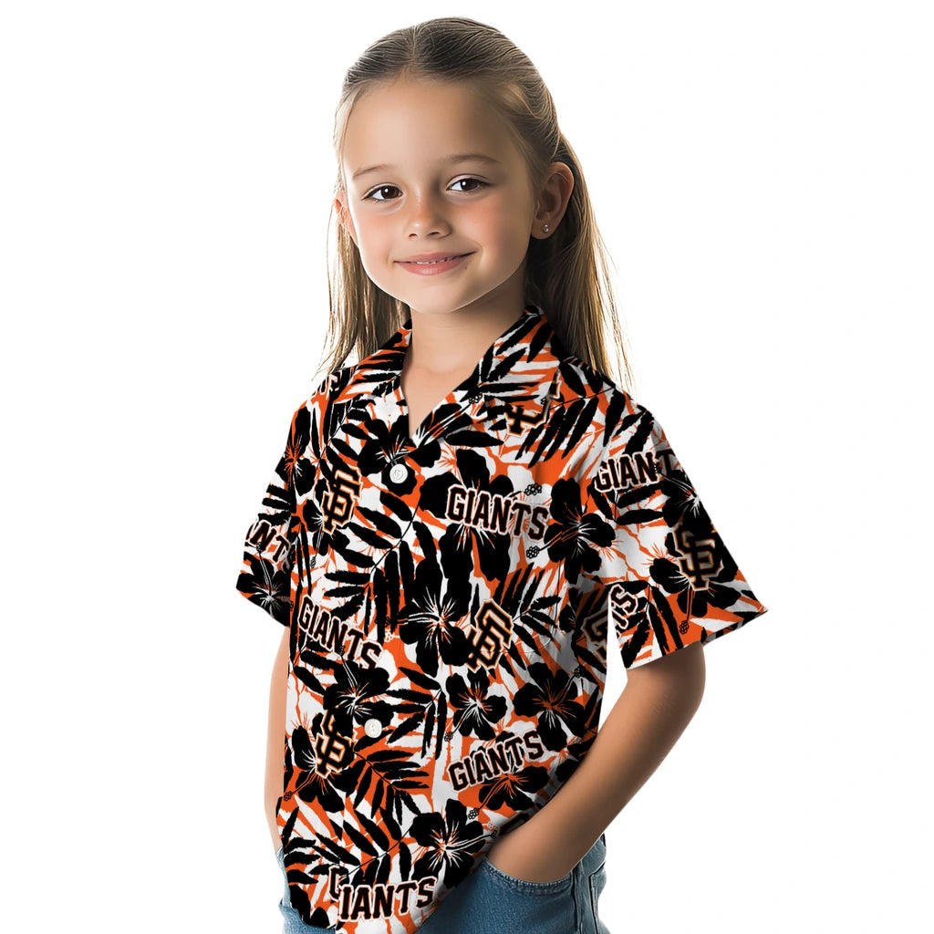 San Francisco Giants Hawaiian Shirt - Hibiscus Overlay | Moonbestprint