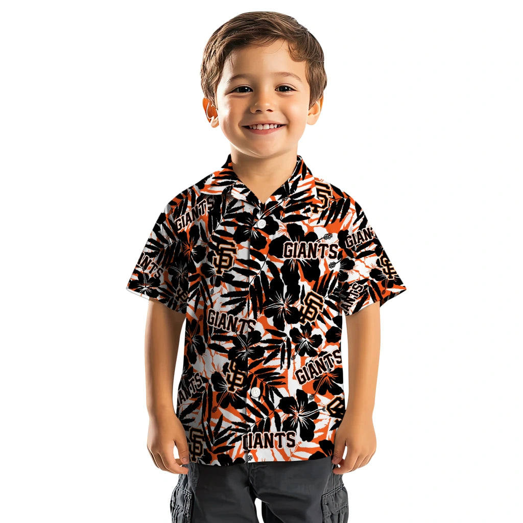 San Francisco Giants Hawaiian Shirt - Hibiscus Overlay | Moonbestprint