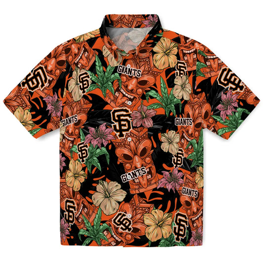 San Francisco Giants Hawaiian Shirt - Hibiscus Tiki Jungle | Moonbestprint
