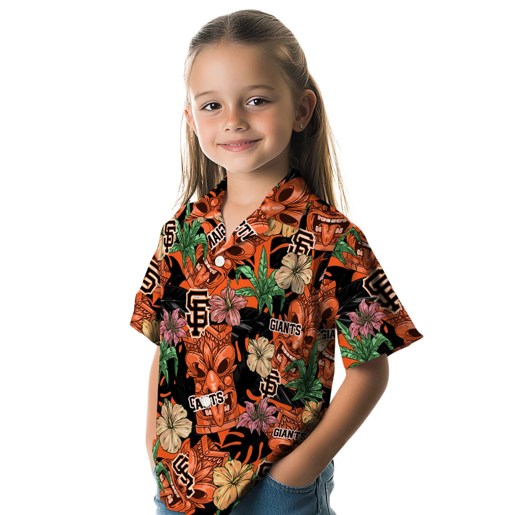 San Francisco Giants Hawaiian Shirt - Hibiscus Tiki Jungle | Moonbestprint