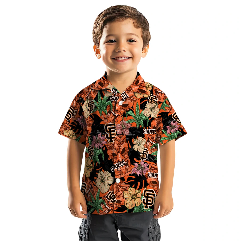 San Francisco Giants Hawaiian Shirt - Hibiscus Tiki Jungle | Moonbestprint