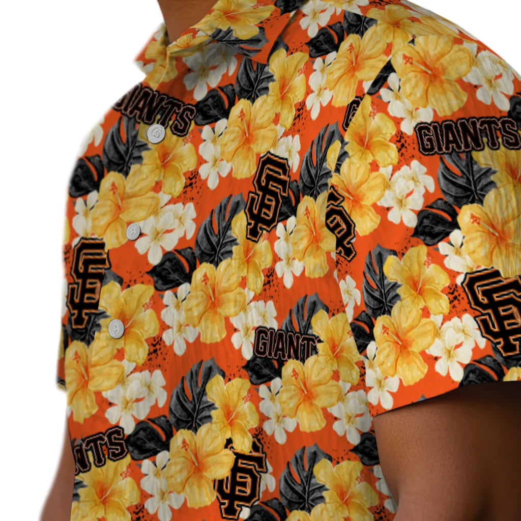 San Francisco Giants Hawaiian Shirt - Hibiscus Tropics | Moonbestprint