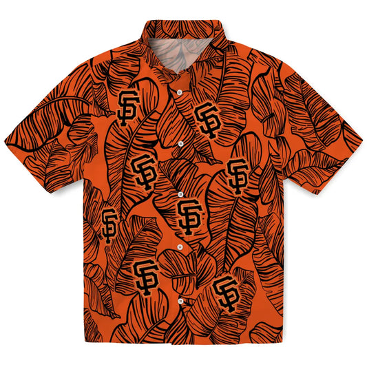 San Francisco Giants Hawaiian Shirt - Leaf Outline | Moonbestprint