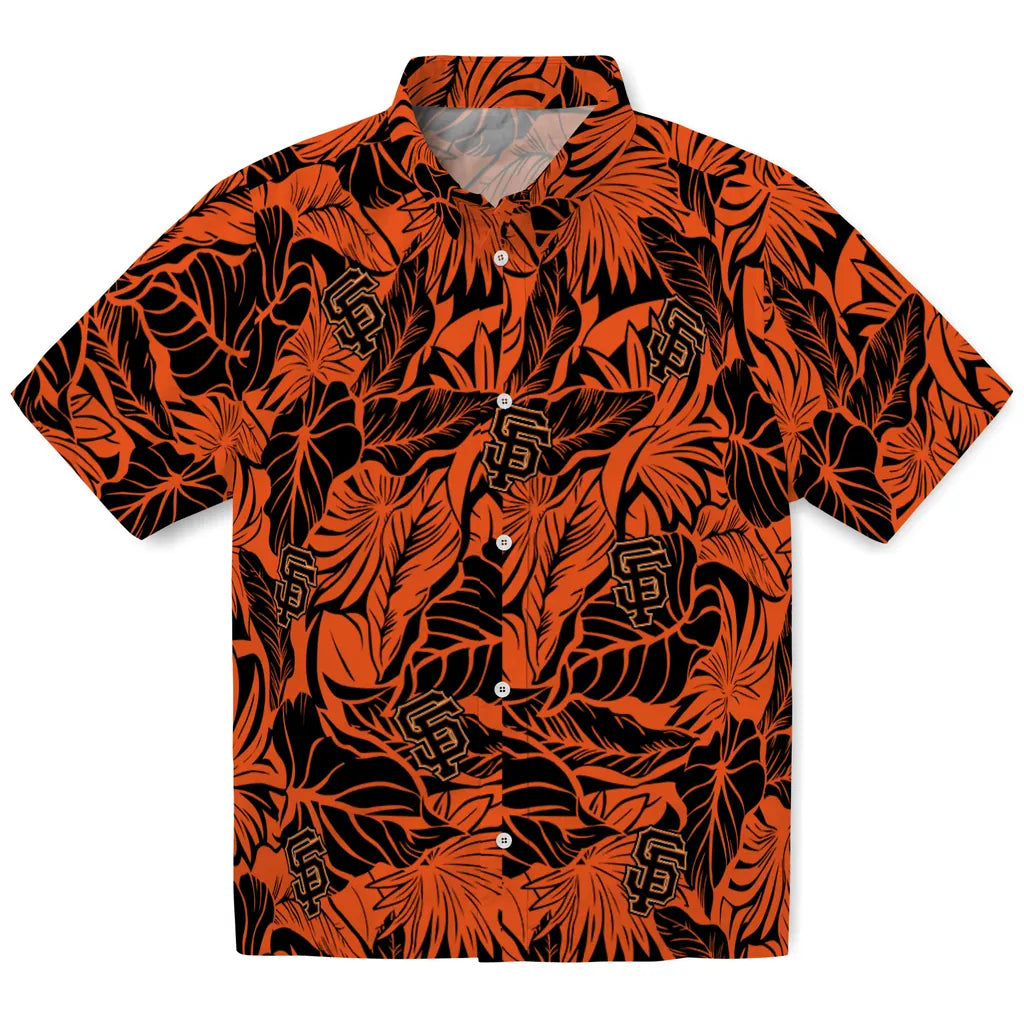 San Francisco Giants Hawaiian Shirt - Monstera Layer | Moonbestprint