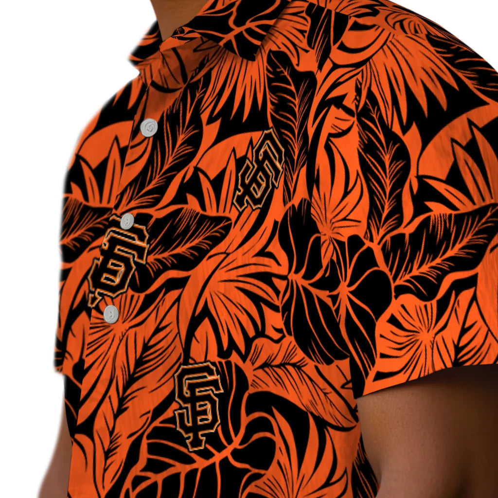 San Francisco Giants Hawaiian Shirt - Monstera Layer | Moonbestprint