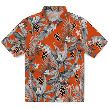 San Francisco Giants Hawaiian Shirt - Palm Leaves | Moonbestprint