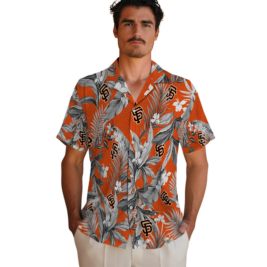 San Francisco Giants Hawaiian Shirt - Palm Leaves | Moonbestprint