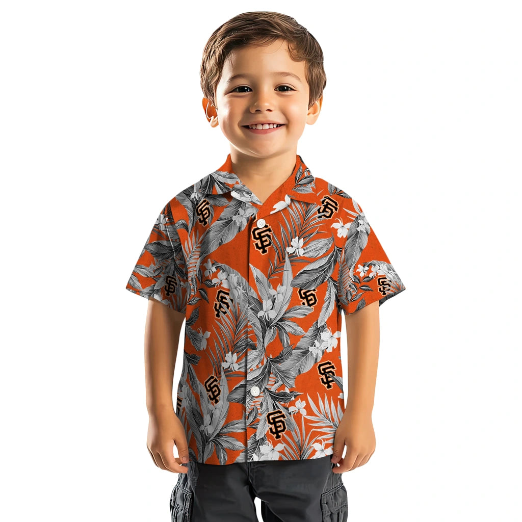 San Francisco Giants Hawaiian Shirt - Palm Leaves | Moonbestprint