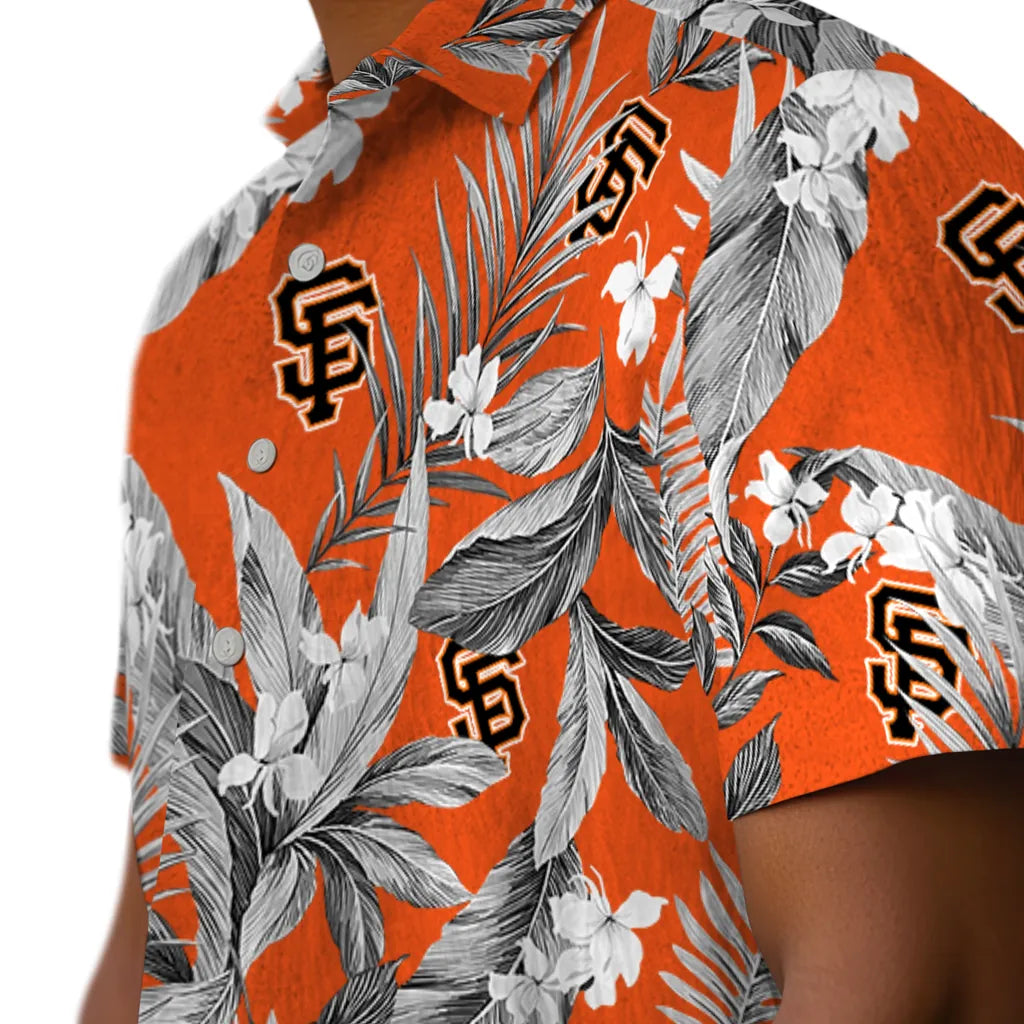 San Francisco Giants Hawaiian Shirt - Palm Leaves | Moonbestprint