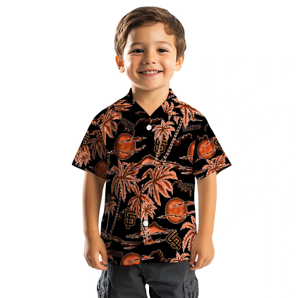 San Francisco Giants Hawaiian Shirt - Palm Sunset | Moonbestprint