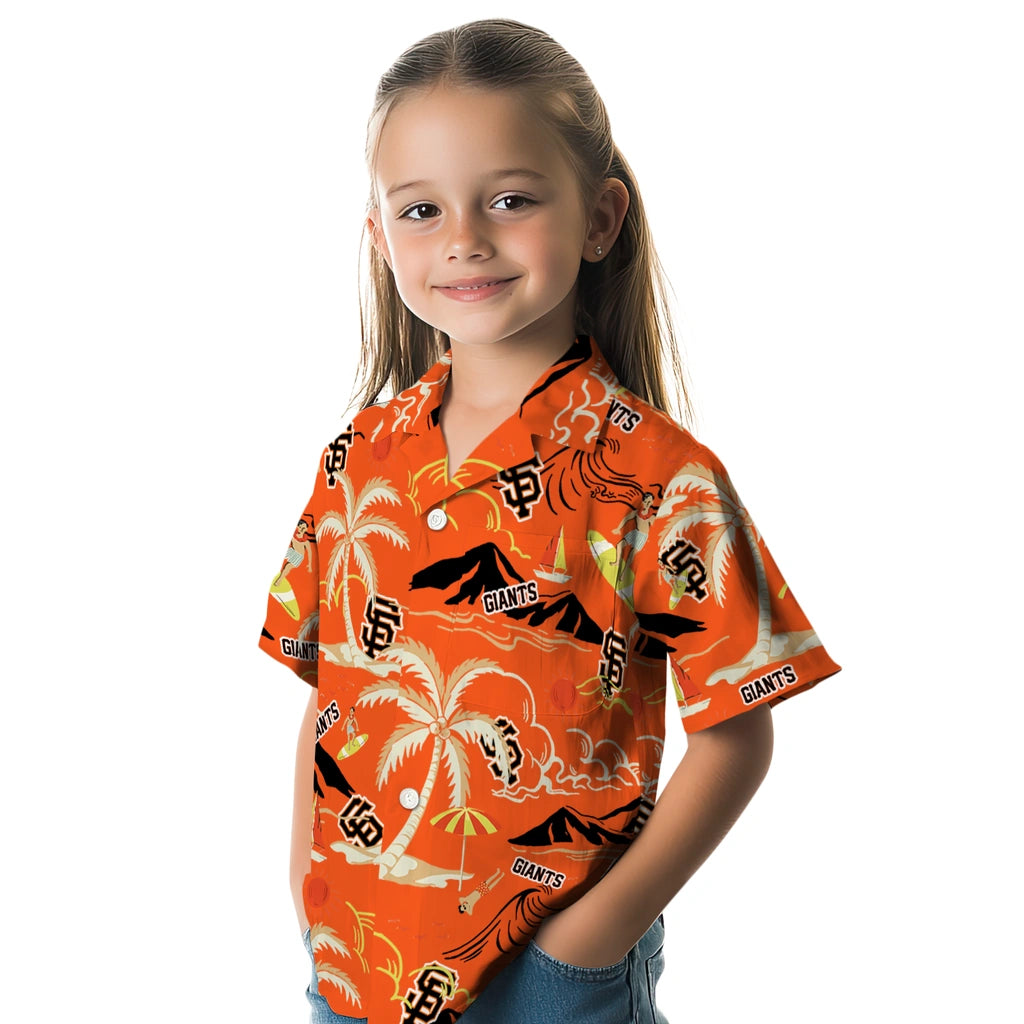 San Francisco Giants Hawaiian Shirt - Palm Tree Island | Moonbestprint