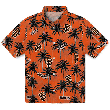 San Francisco Giants Hawaiian Shirt - Palm Tree Motif | Moonbestprint