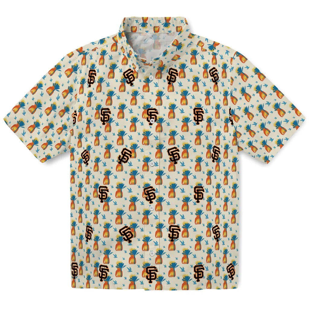 San Francisco Giants Hawaiian Shirt - Pineapple Delight | Moonbestprint